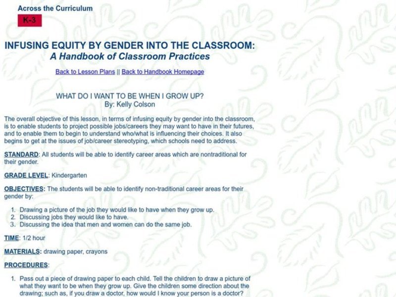 What Do I Want To Be When I Grow Up? Lesson Plan