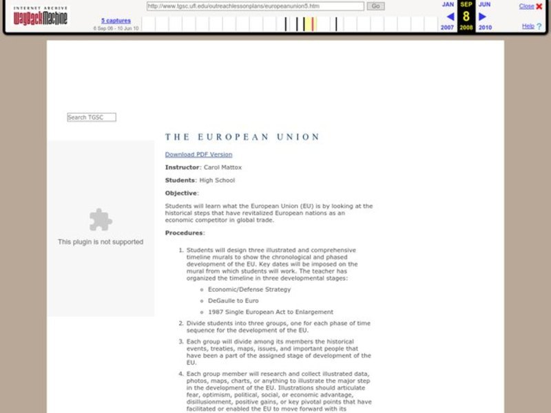 The European Union Lesson Plan