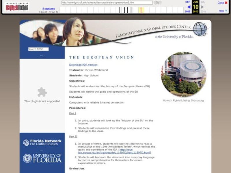 The European Union Lesson Plan