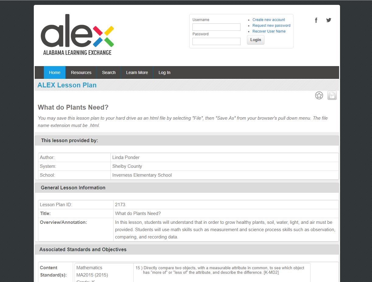 What do Plants Need? Lesson Plan