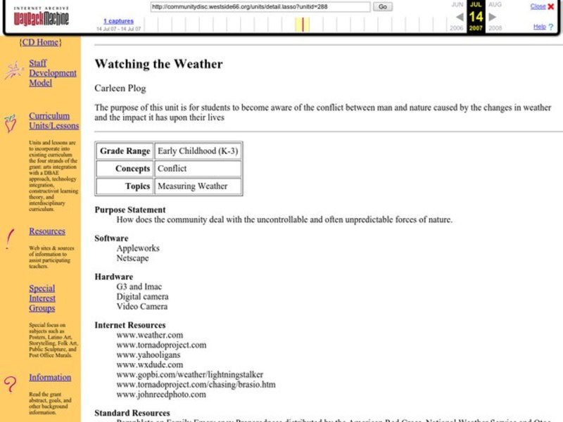 Watching the Weather Lesson Plan