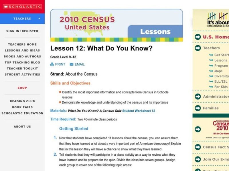 What Do You Know? Lesson Plan