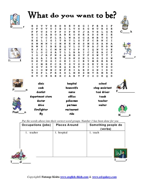 What Do you Want to Be? Organizer