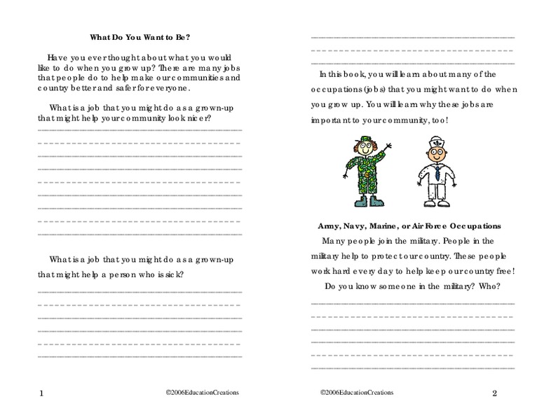What Do You Want To Be? Worksheet