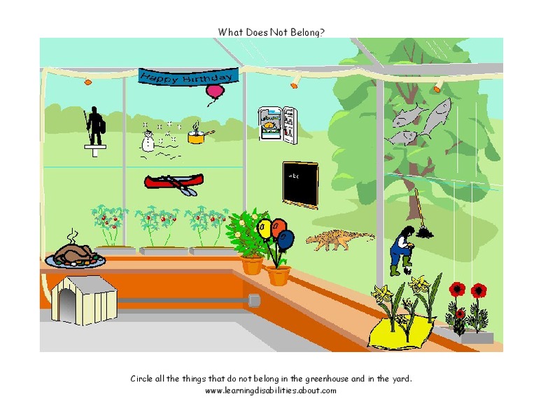 What Does Not Belong? Worksheet