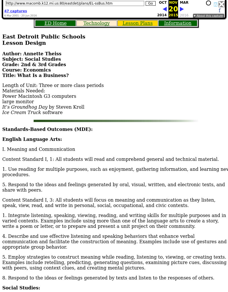 What Is a Business? Lesson Plan