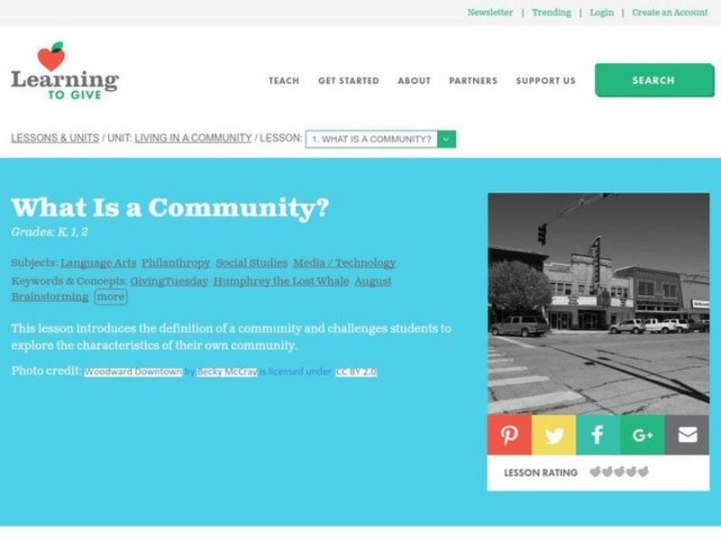What is a Community? Lesson Plan