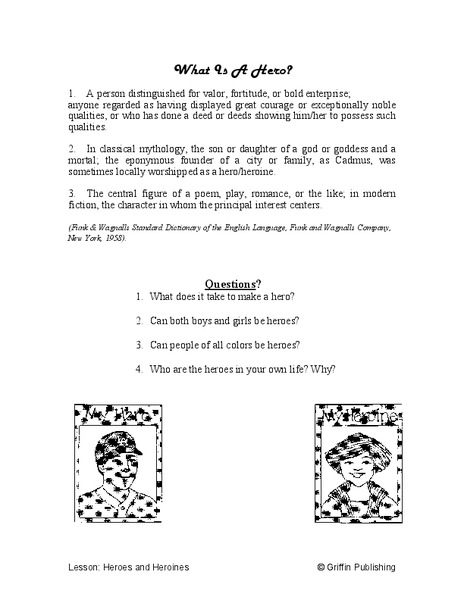 What Is A Hero? Worksheet