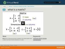 What is a Matrix? Instructional Video