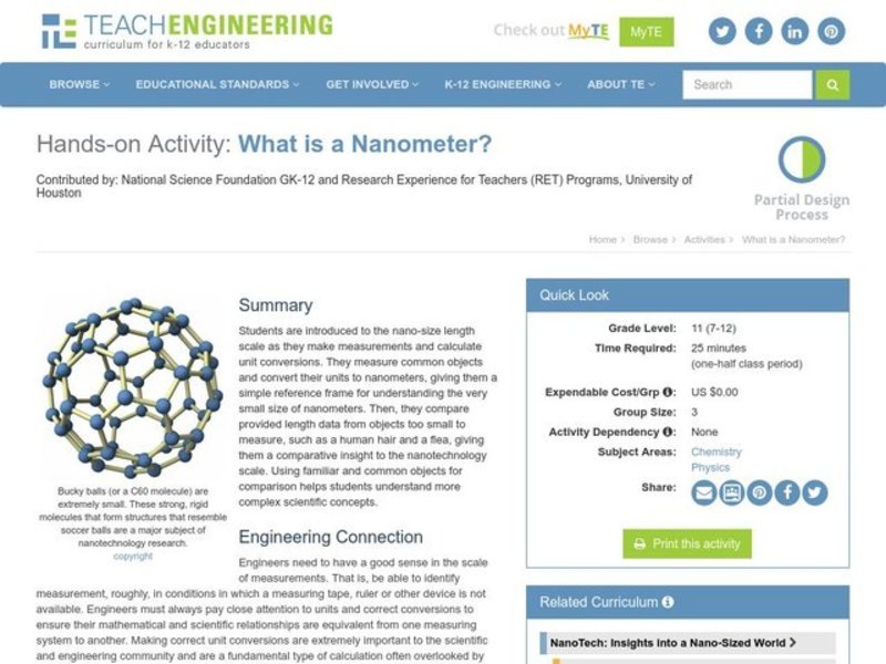 What is a Nanometer? Activity
