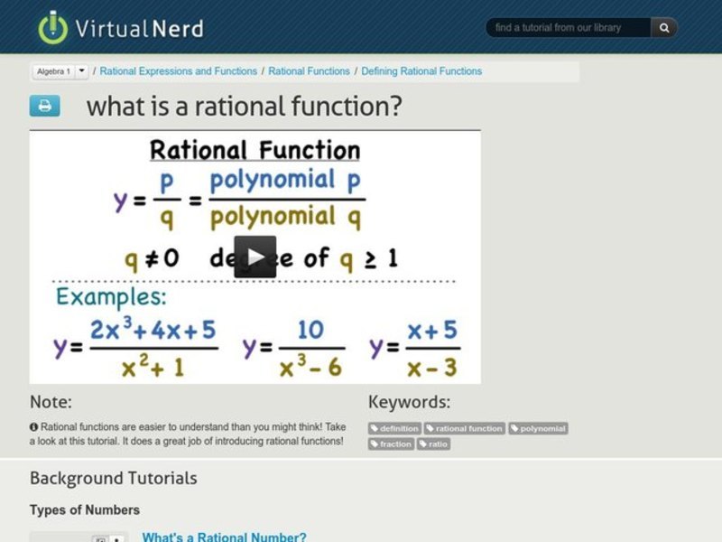 What is a Rational Function? Instructional Video