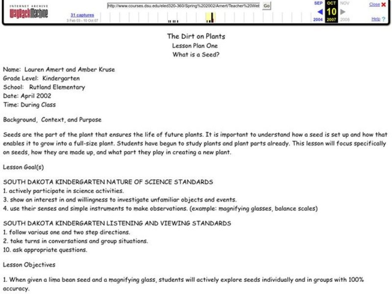 What is a Seed? Lesson Plan