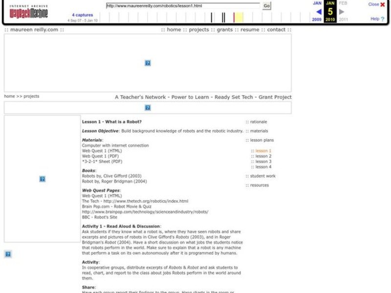 What is a Robot? Lesson Plan