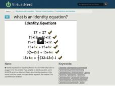 What is an Identity Equation? Instructional Video