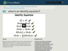 What is an Identity Equation? Instructional Video
