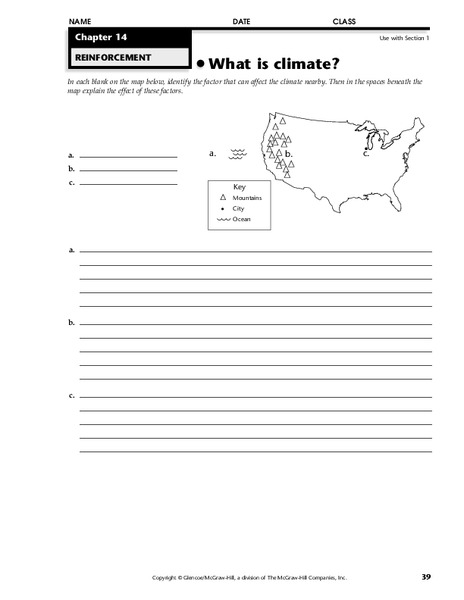 What is Climate? Worksheet