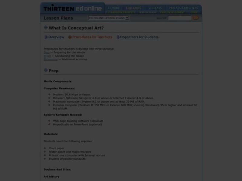 What is Conceptual Art? Lesson Plan