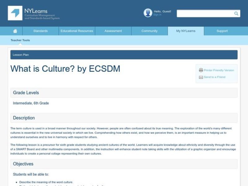 What is Culture? Lesson Plan