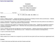 What is Economics? Lesson Plan