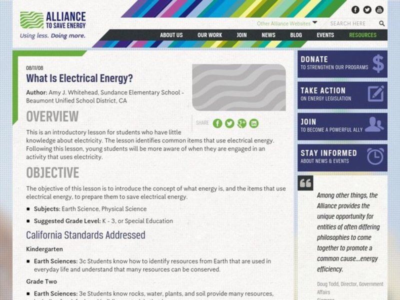 What is electrical energy? Lesson Plan