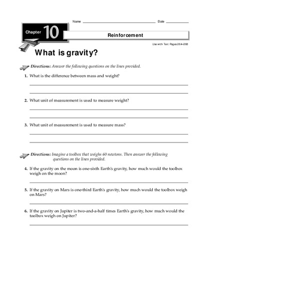 What is Gravity? Worksheet