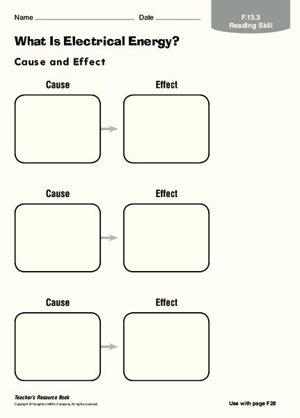 What is Electrical Energy? Organizer