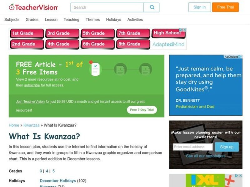 What Is Kwanzaa? Lesson Plan