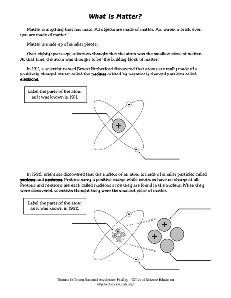 What is Matter? Worksheet