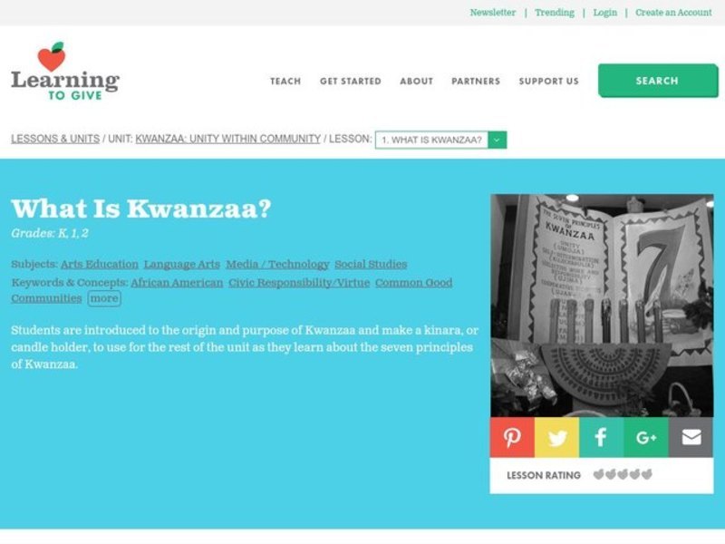 What is Kwanzaa? Lesson Plan