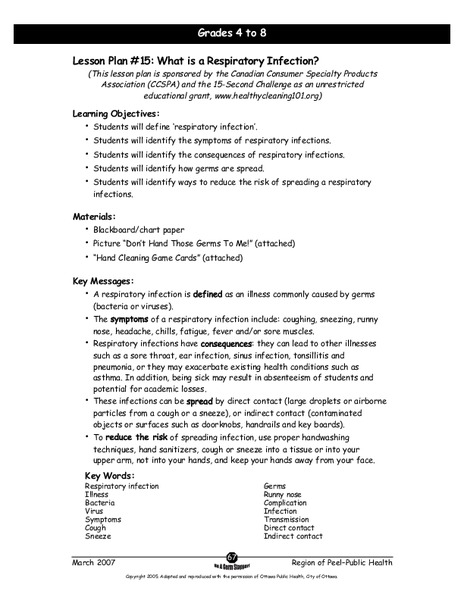 What Is Respiratory Infection? Lesson Plan
