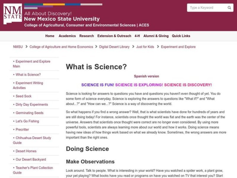 What is Science? Lesson Plan