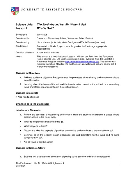 What is Soil? Lesson Plan