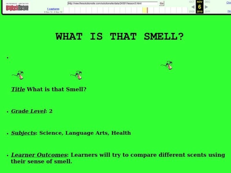 What is That Smell? Lesson Plan