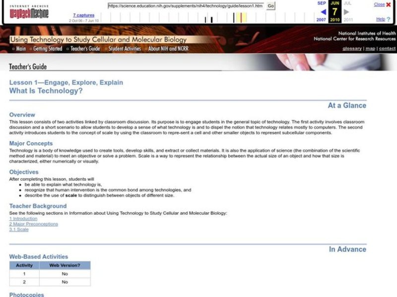 What Is Technology? Lesson Plan