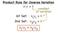 What is the Product Rule for Inverse Variation? Instructional Video