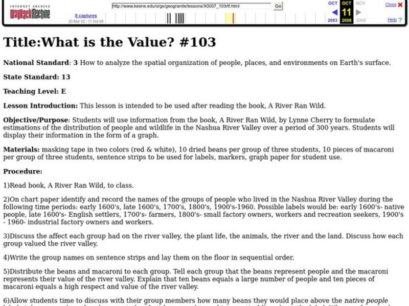 What is the Value? Lesson Plan