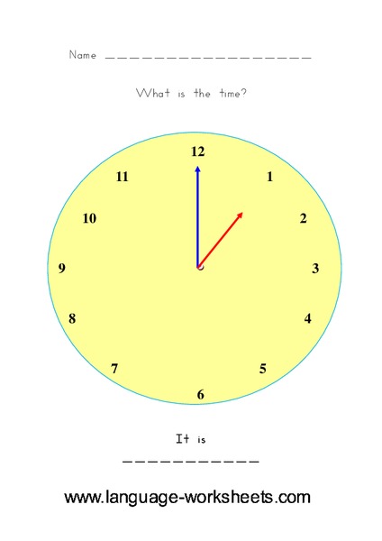 What is the Time? Worksheet