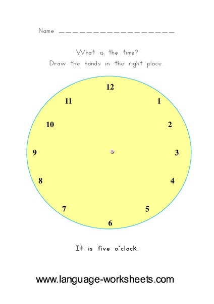 What is the Time? Worksheet