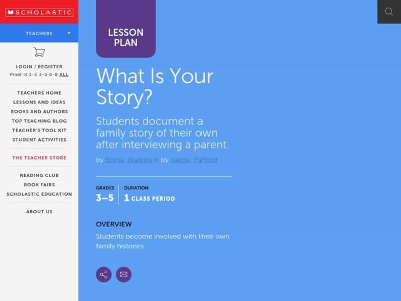 What is Your Story? Lesson Plan