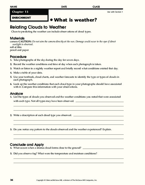 What is Weather? Worksheet