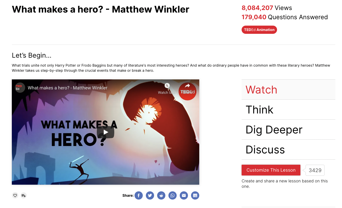 What Makes a Hero? Instructional Video