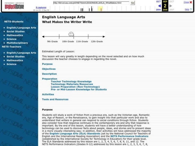 What Makes the Writer Write Lesson Plan