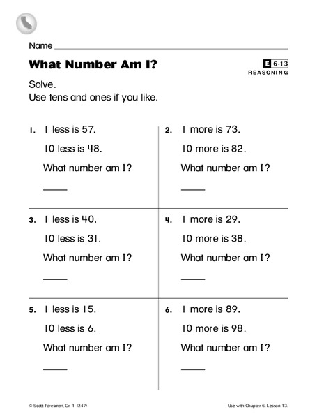 What Number Am I? Worksheet