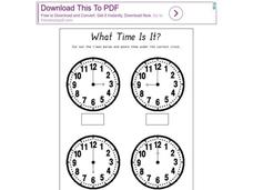 What Time Is It? Worksheet