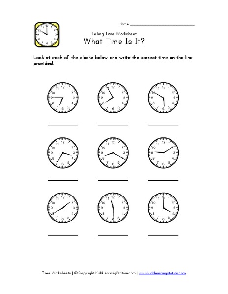What Time Is It? Worksheet
