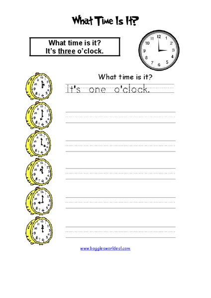 What Time Is It? Worksheet