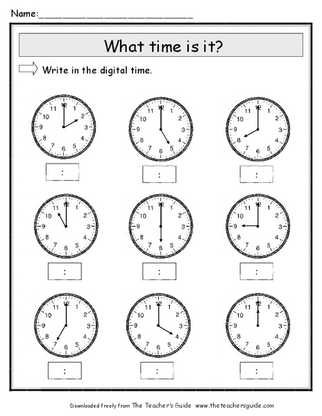 What Time Is It? Worksheet