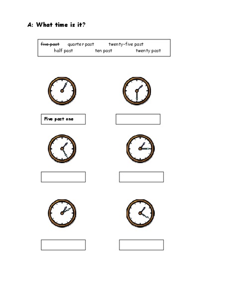 What Time Is it? Worksheet