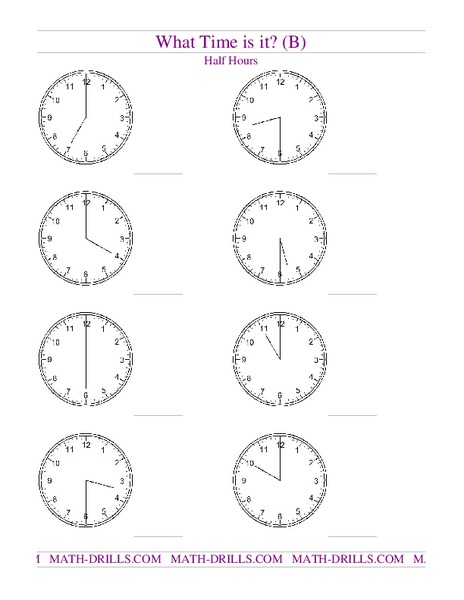What Time is it? (B) Worksheet