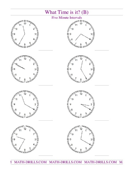 What Time is it? (B) Worksheet